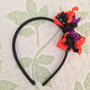 Orange bow band | Tartan band | Handmade bracelet